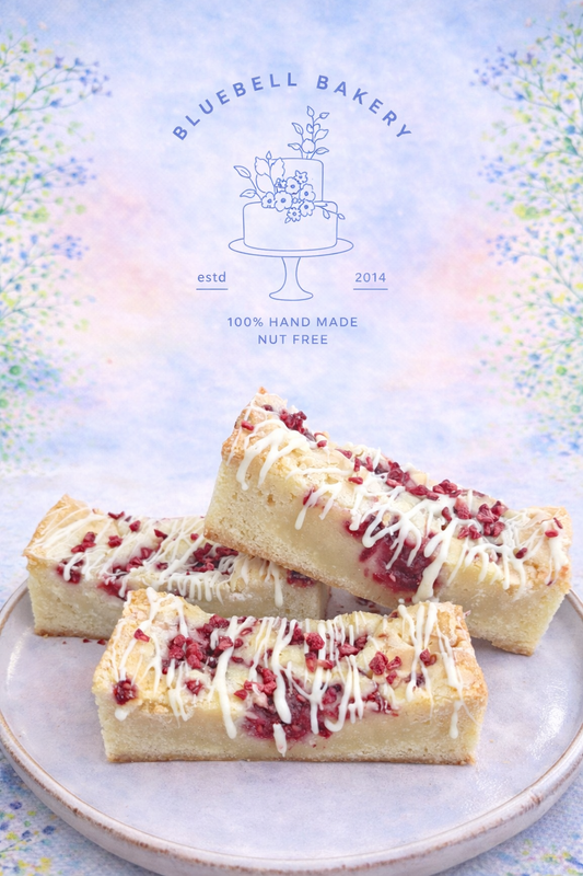 Raspberry & White Chocolate Blondie